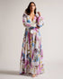ROZLYN-Swimwear-Get ready to turn heads at the beach with the gorgeous ROZLYN cover-up. Our spliced floral print catches the eye, while the deep V-neck and floaty silhouette bring plenty of elegance. With long sleeves and a gathered waist with tassels, this cover-up is both stylish and comfortable. Bring on holiday season.By choosing Ted Baker cotton products, you're supporting our investment in the Better Cotton Initiative's mission. This product is sourced via a system of mass balance and therefore may no